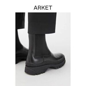 Arket Chunky Leather Boots EU38